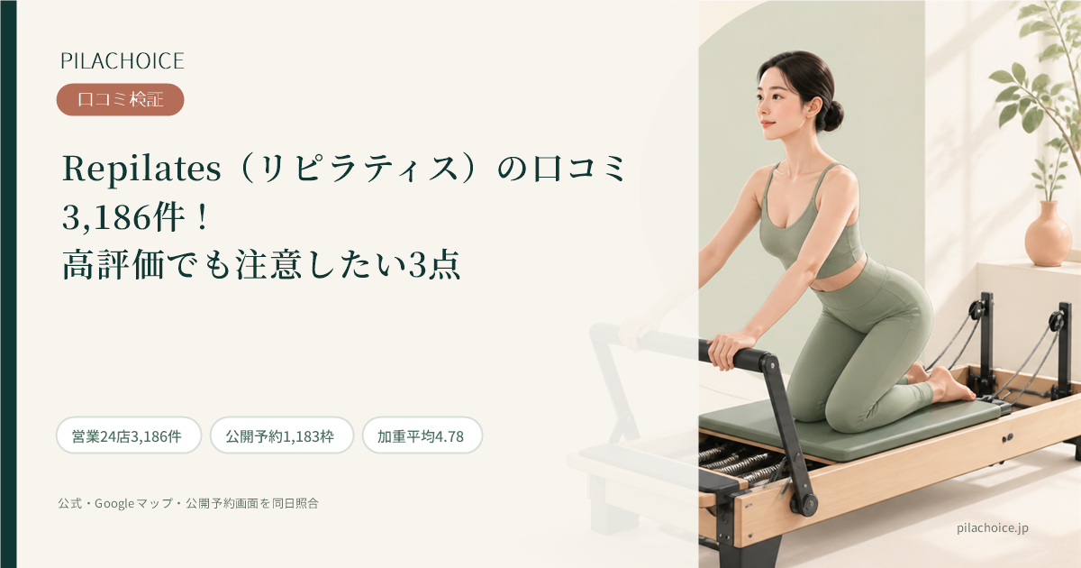 Repilates（リピラティス）の口コミ3,186件！高評価でも注意したい3点